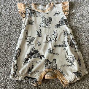 Tess Babe jumper with ruffle sleeves 100% cotton 3-6 months